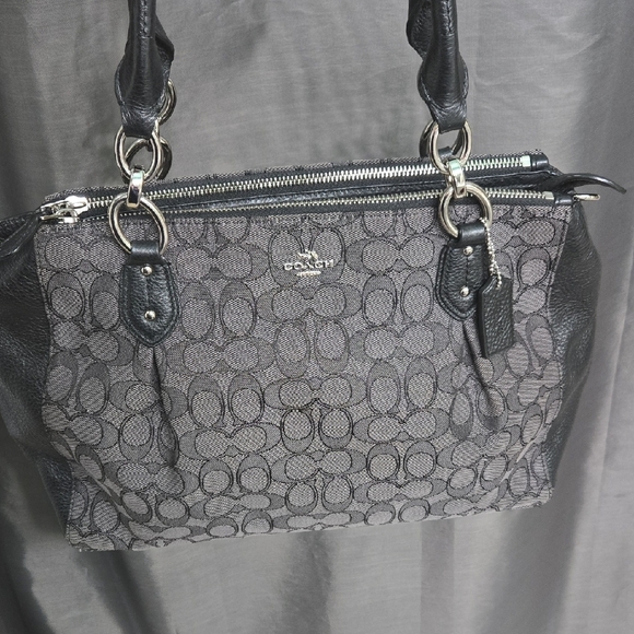 *SALE PRICE Coach Signature Black and Gray Satchel - Picture 14 of 15